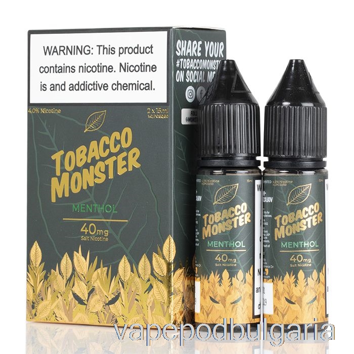 Vape 10000 Дръпки Menthol - Tobacco Monster Salts - 30ml 48mg